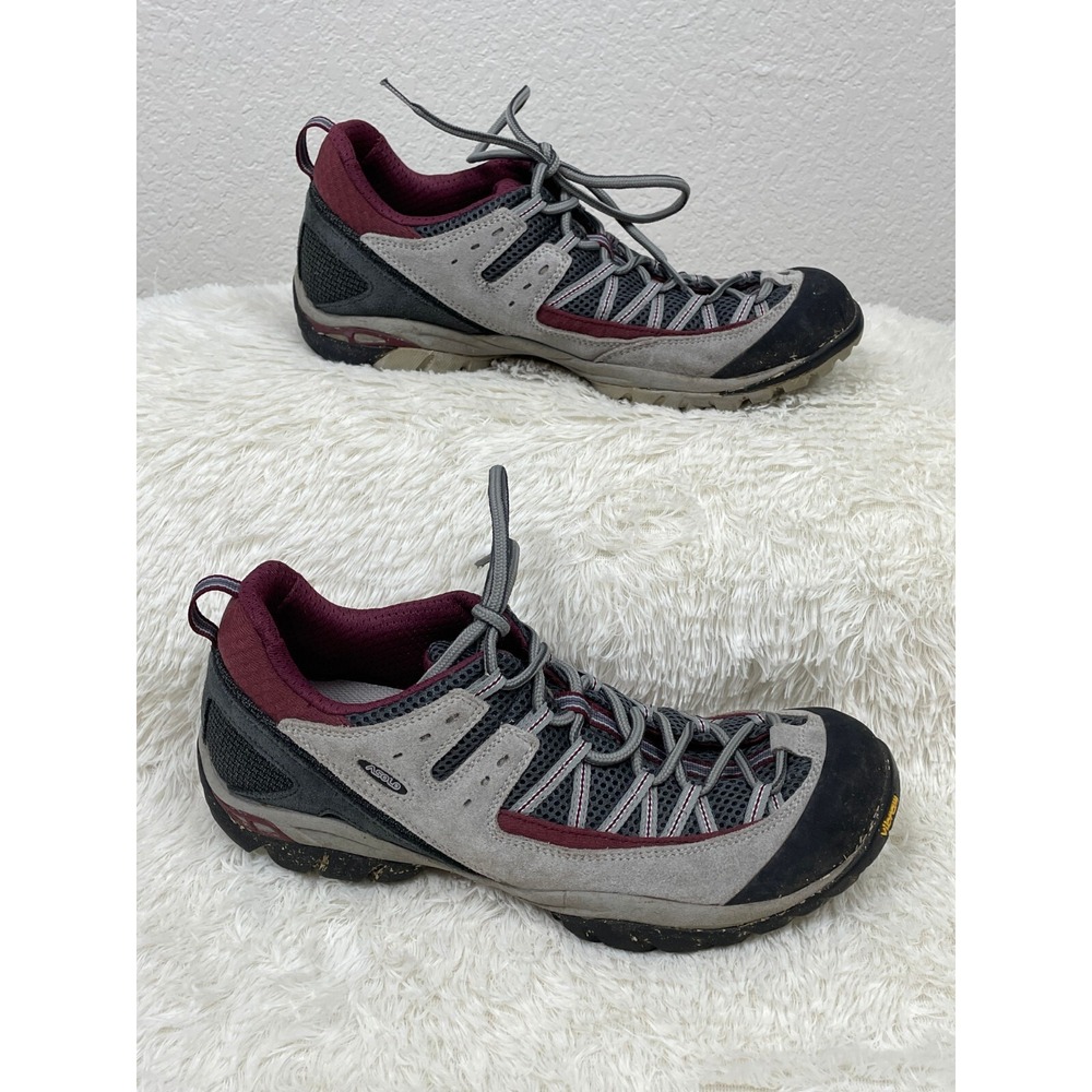 Asolo Leather Low Top Hiking Shoes Womens Size 10.5 Vibram Sole Outdoor Athletic